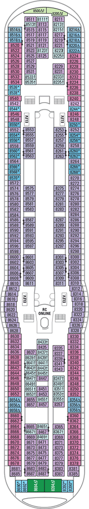 Mariner of the Seas Deck plan & cabin plan