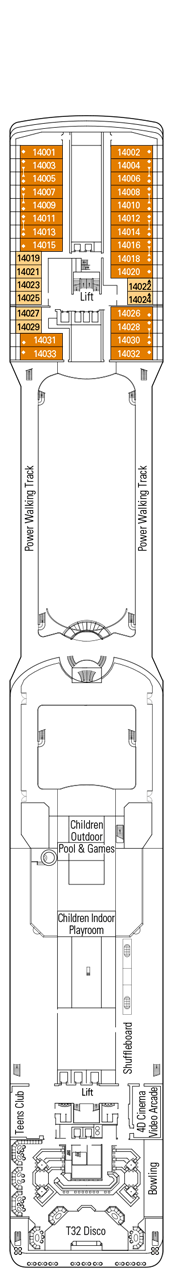 MSC Magnifica Deck plan & cabin plan