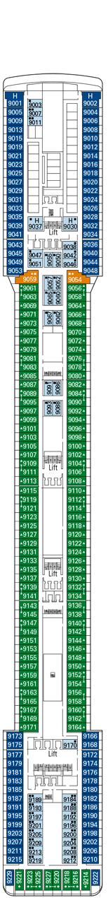 MSC Magnifica Deck plan & cabin plan