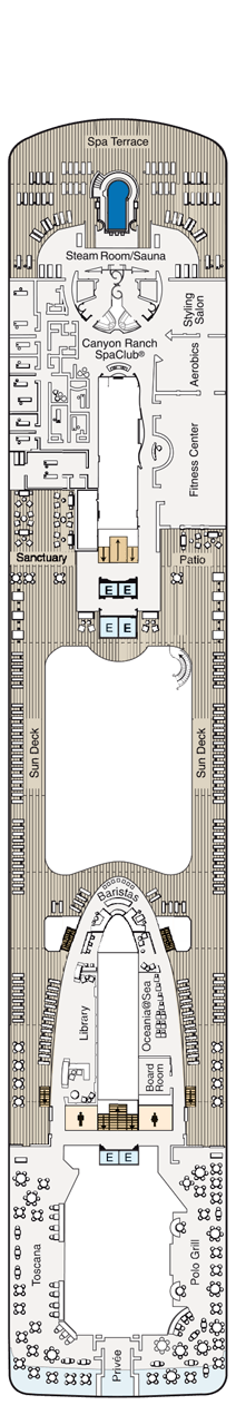 Oceania Marina Deck plan & cabin plan