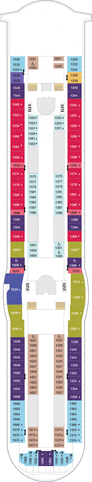 Mariner of the Seas Deck plan & cabin plan