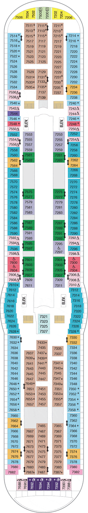 Mariner of the Seas Deck plan & cabin plan