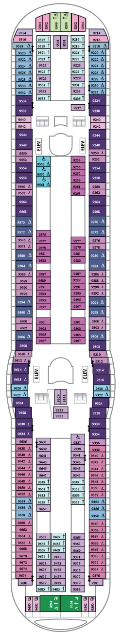 Mariner of the Seas Deck plan & cabin plan