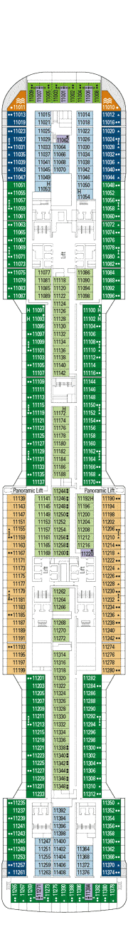 MSC Meraviglia Deck plan & cabin plan