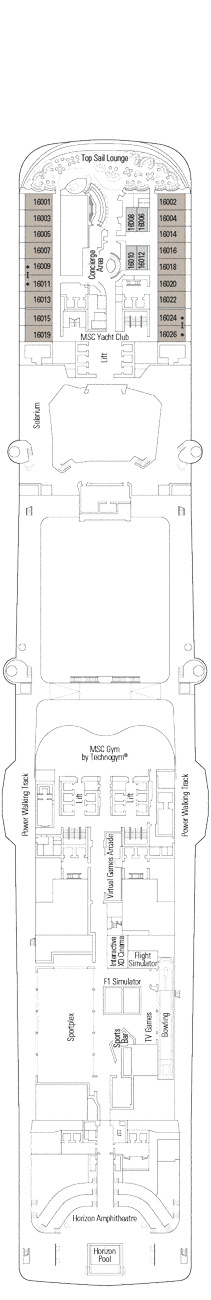 MSC Meraviglia Deck plan & cabin plan