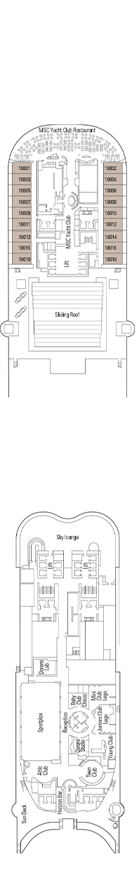 MSC Meraviglia Deck plan & cabin plan