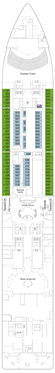 MSC Meraviglia Deck plan & cabin plan