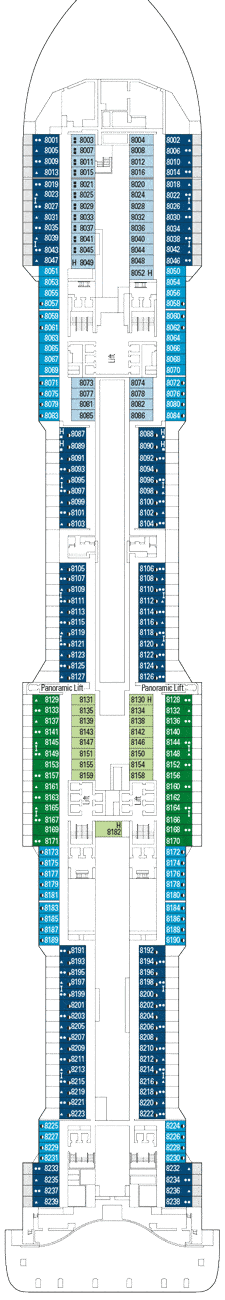 MSC Meraviglia Deck plan & cabin plan