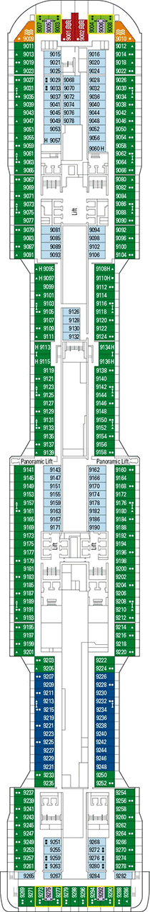 MSC Meraviglia Deck plan & cabin plan