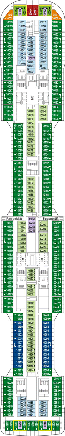 MSC Meraviglia Deck plan & cabin plan