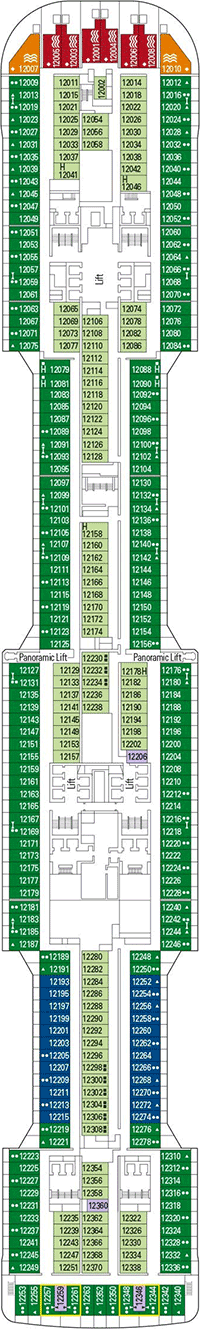 MSC Meraviglia Deck plan & cabin plan