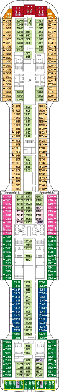 MSC Meraviglia Deck plan & cabin plan