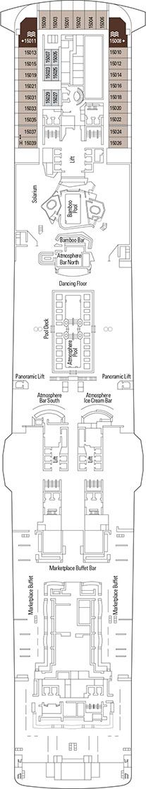 MSC Meraviglia Deck plan & cabin plan