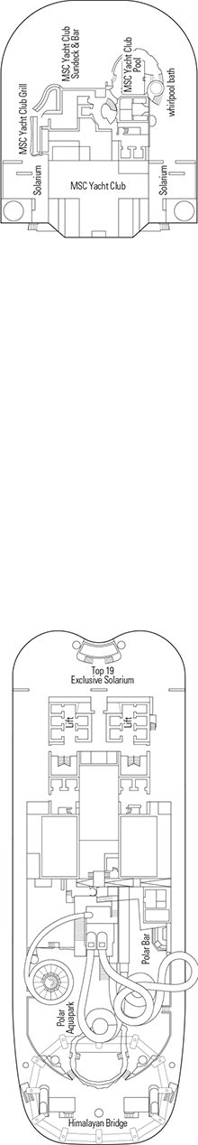 MSC Meraviglia Deck plan & cabin plan