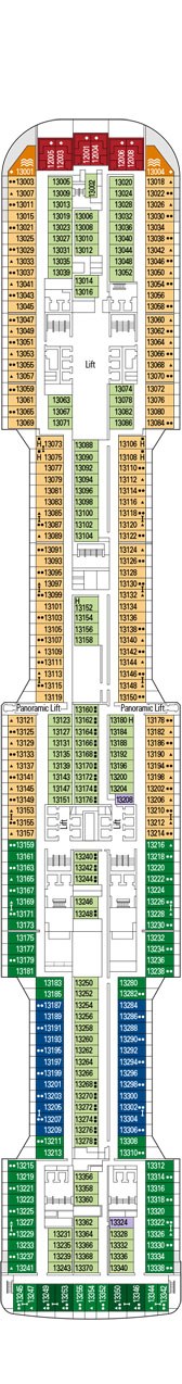 MSC Bellissima Deck plan & cabin plan