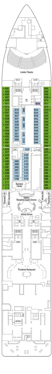 MSC Bellissima Deckplan & Kabinen-Plan