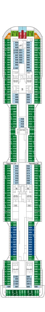 MSC Bellissima Deck plan & cabin plan