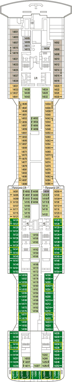 MSC Bellissima Deck plan & cabin plan