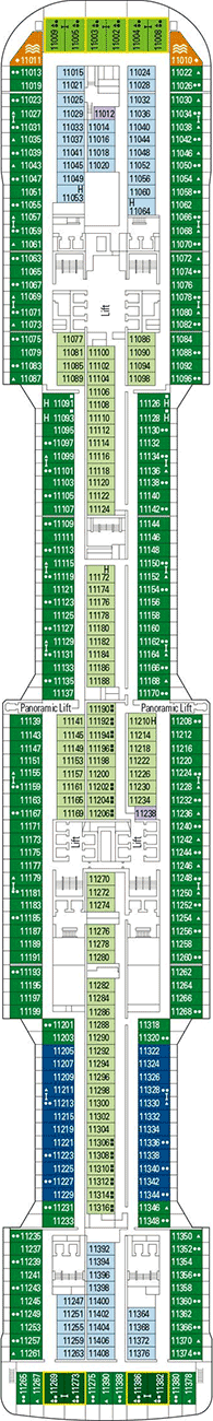 MSC Bellissima Deck plan & cabin plan