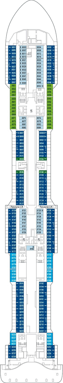 MSC Bellissima Deck plan & cabin plan