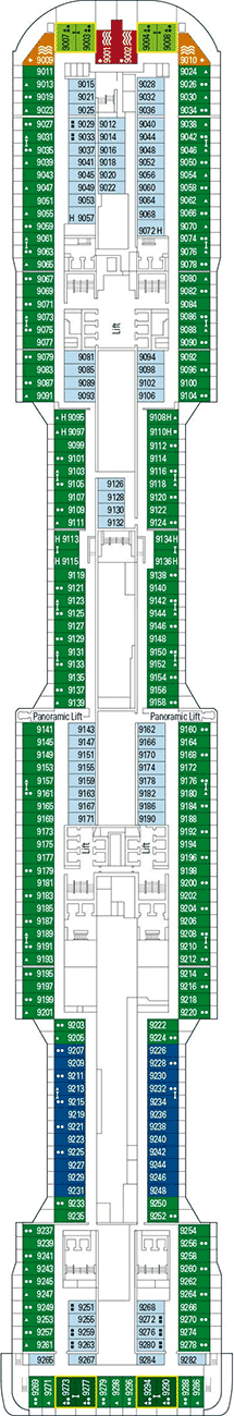 MSC Bellissima Deck plan & cabin plan