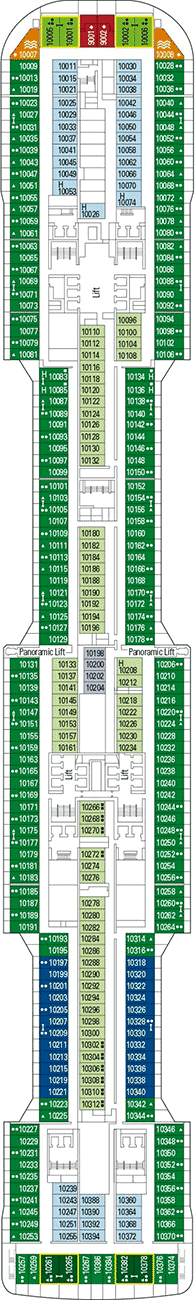 MSC Bellissima Deck plan & cabin plan