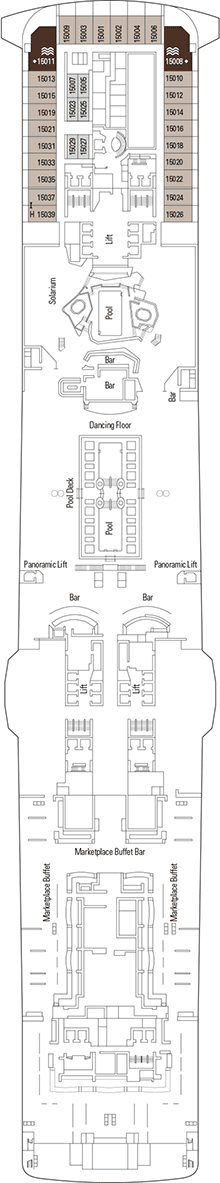 MSC Bellissima Deck plan & cabin plan