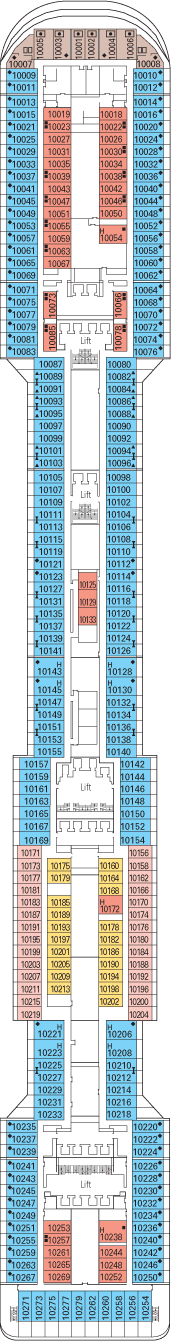 MSC Divina Deck plan & cabin plan