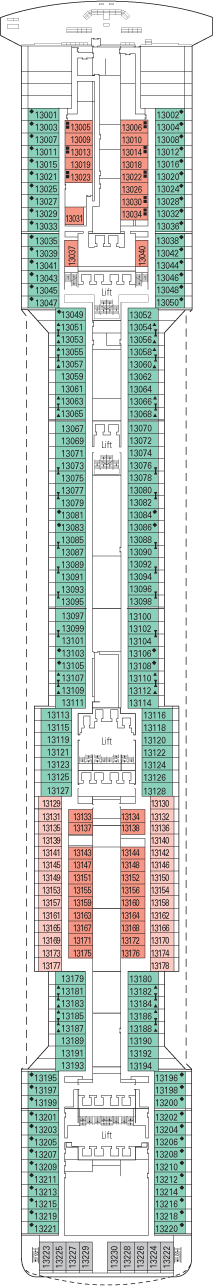 MSC Divina Deck plan & cabin plan