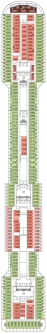 MSC Divina Deck plan & cabin plan