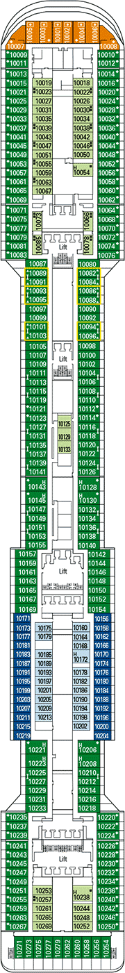 MSC Divina Deck plan & cabin plan