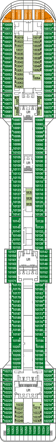 MSC Fantasia Deck plan & cabin plan