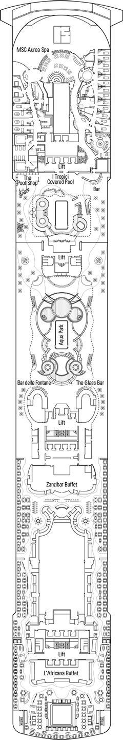 MSC Fantasia Deck plan & cabin plan