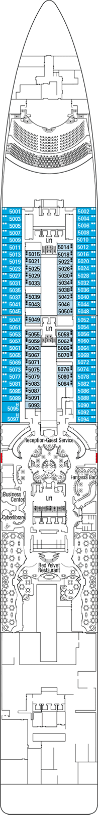 MSC Fantasia Deck plan & cabin plan