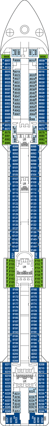 MSC Fantasia Deck plan & cabin plan