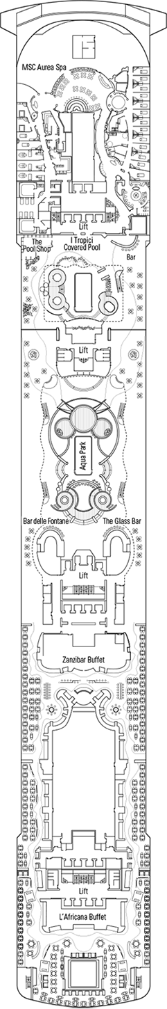 MSC Fantasia Deck plan & cabin plan