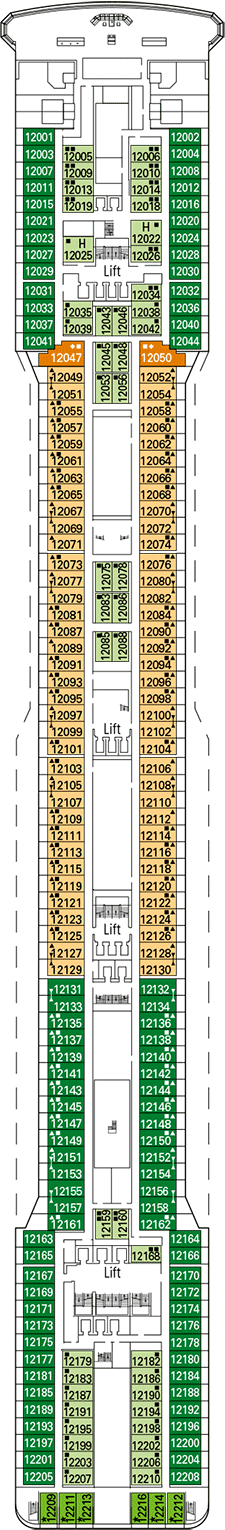 MSC Magnifica Deck plan & cabin plan