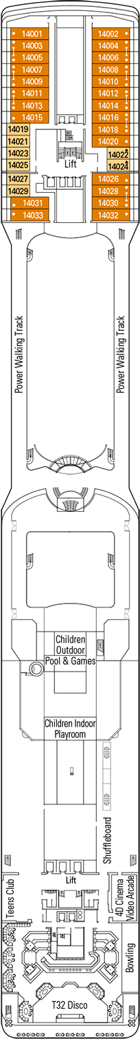 MSC Magnifica Deck plan & cabin plan