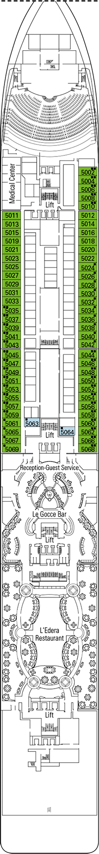 MSC Magnifica Deck plan & cabin plan