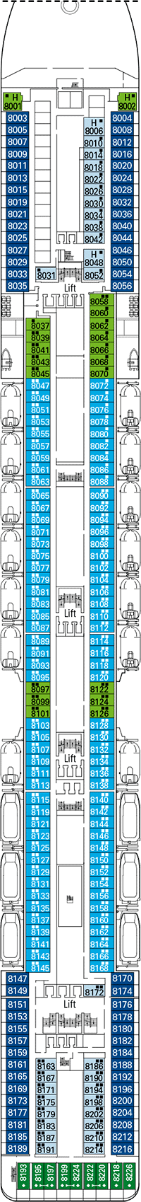 MSC Magnifica Deck plan & cabin plan