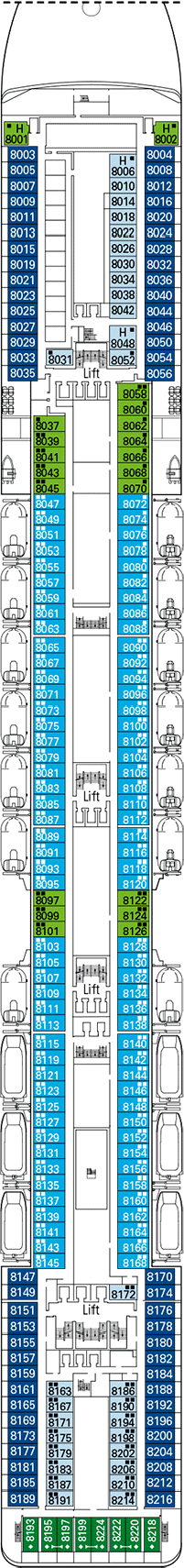 MSC Musica Deck plan & cabin plan