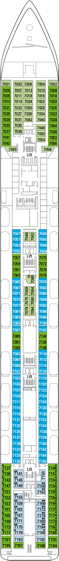 MSC Opera Deck plan & cabin plan