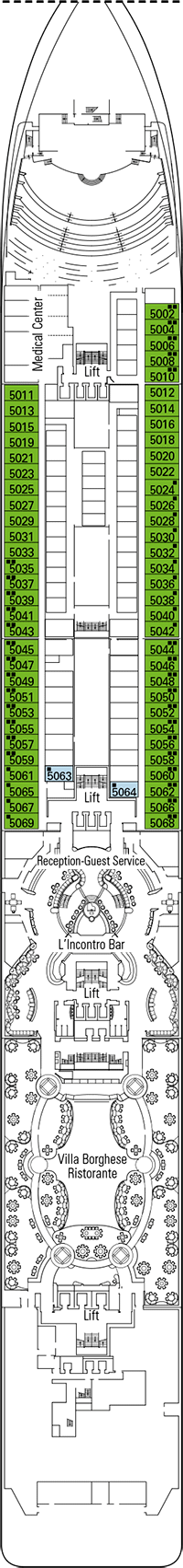 MSC Orchestra Deck plan & cabin plan