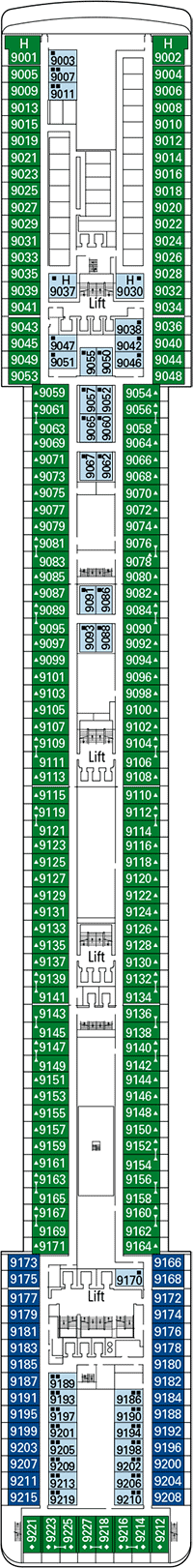 MSC Orchestra Deck plan & cabin plan