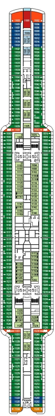 Deck plan MSC Seashore on full screen