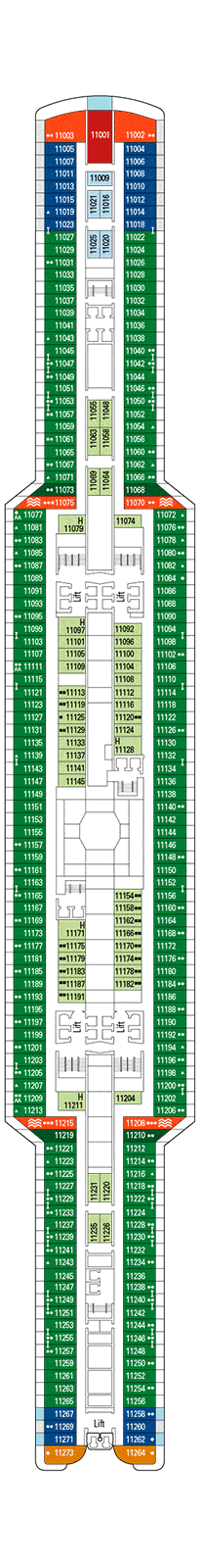 MSC Seashore Deck plan & cabin plan