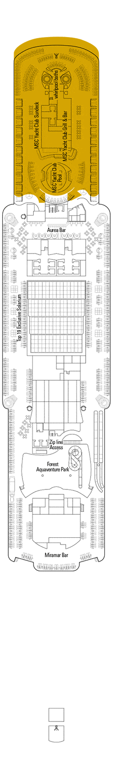 MSC Seashore Deck plan & cabin plan