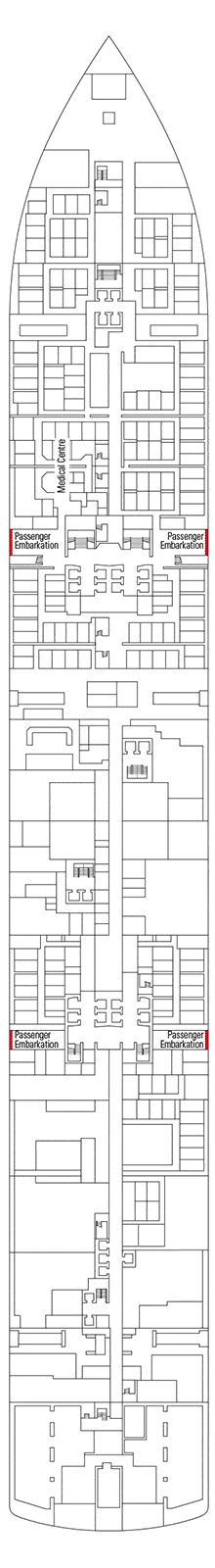 MSC Seashore Deck plan & cabin plan