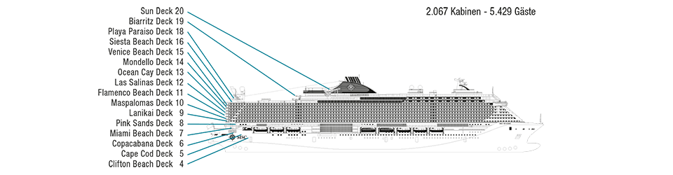 msc seaside cruise deck plan
