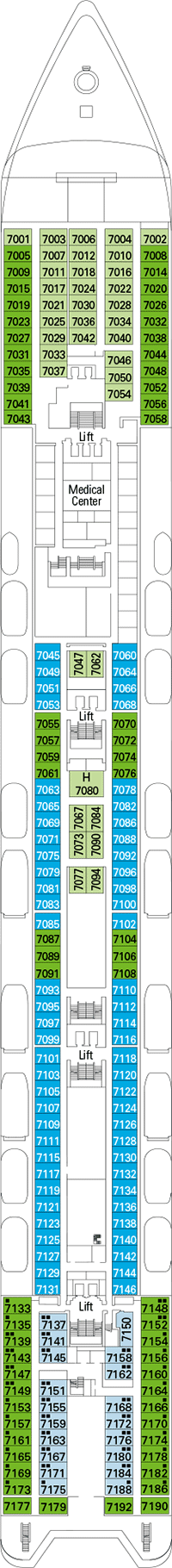 MSC Sinfonia Deck plan & cabin plan